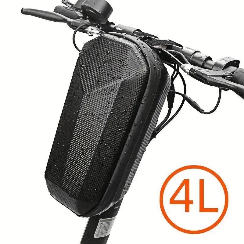 4L Electric Scooter Front Hanging Bag, Waterproof Folding EVA Hard Shell Bag for Xiao Mi Mijia M365 Pro 2 1S Ninebot Electric Scooter, for Carrying Charger and Repair Tools, E-bike Bike Handlebar Bag, Ebike