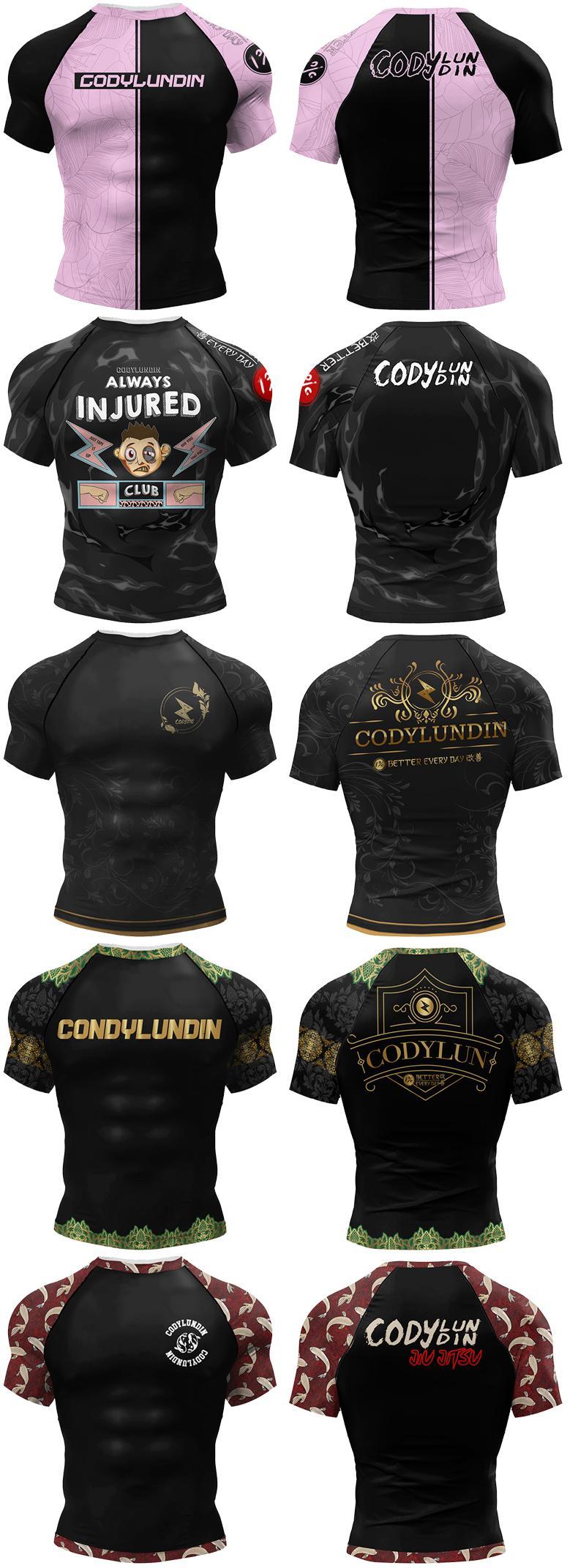 Personal Popular Design Sublimation Short Sleeve Black No Gi BJJ Jiu Jitsu Rashguard Fight BJJ Mma Rash Guard Shirts For Men