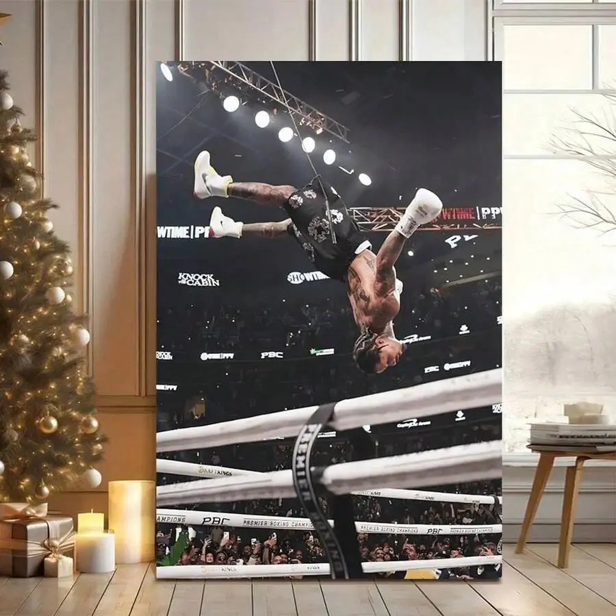Gervonta Tank Davis Boxing Canvas Wall Art Poster, Inspirational MMA Boxing Sports Print, Home Bedroom Office Man Cave Wall Decor, Ideal Gift For Boxing Fans, Framed & Unframed Available