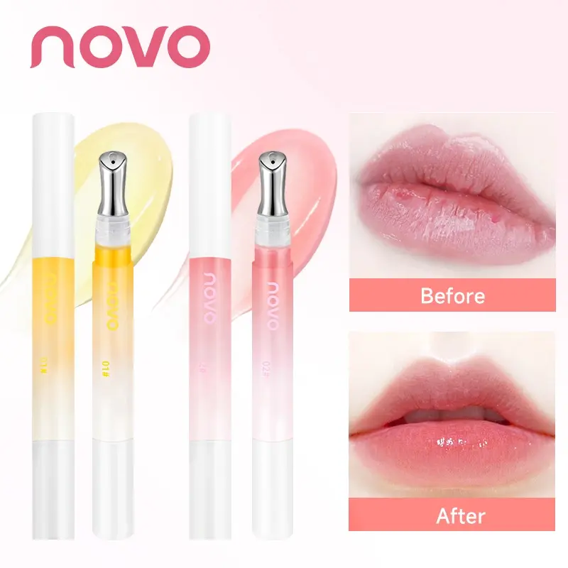 Moisturizing Lip Gloss And Nourishing Lip Oil, Lip Hydration, Deeply Nourishes And Prevents Lip Chapped Lips, Glass-Like Gloss, Vitamin E Nourishing Lip Gel, Water-Oil Transparent Lip Gloss Essence, Overnight Sleep Lip Care, Moisturizing Lip Balm