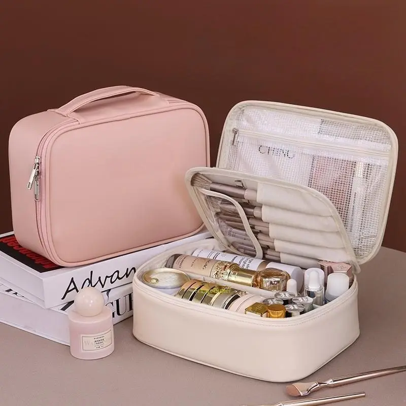 High-Capacity Detachable Cosmetics Bag - Luxury Multi-Functional Portable Beauty Organizer, Niche Stylish Travel Makeup Bags Organizers, Gym & Outdoor Sports Duffel Makeup Pouch