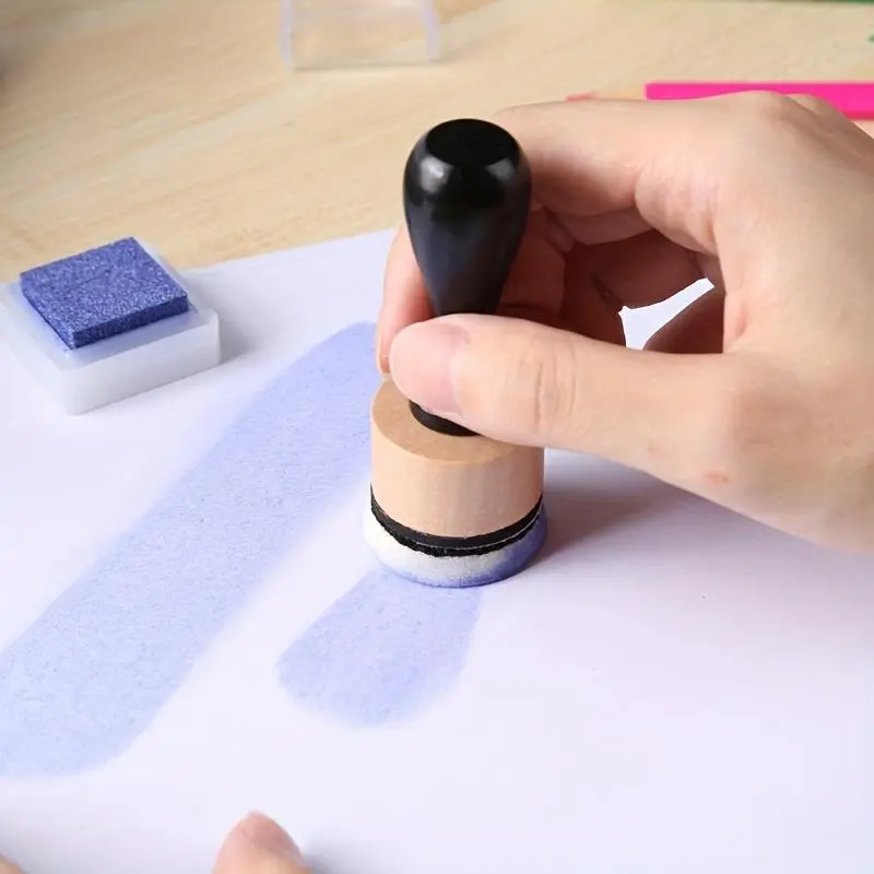 Reusable Ink Blending Tool With Flat/ Domed Foam Refills Replacement Applicators For DIY Crafting Tools & Storage Stack Jars To Organize Flat/ Domed Foams