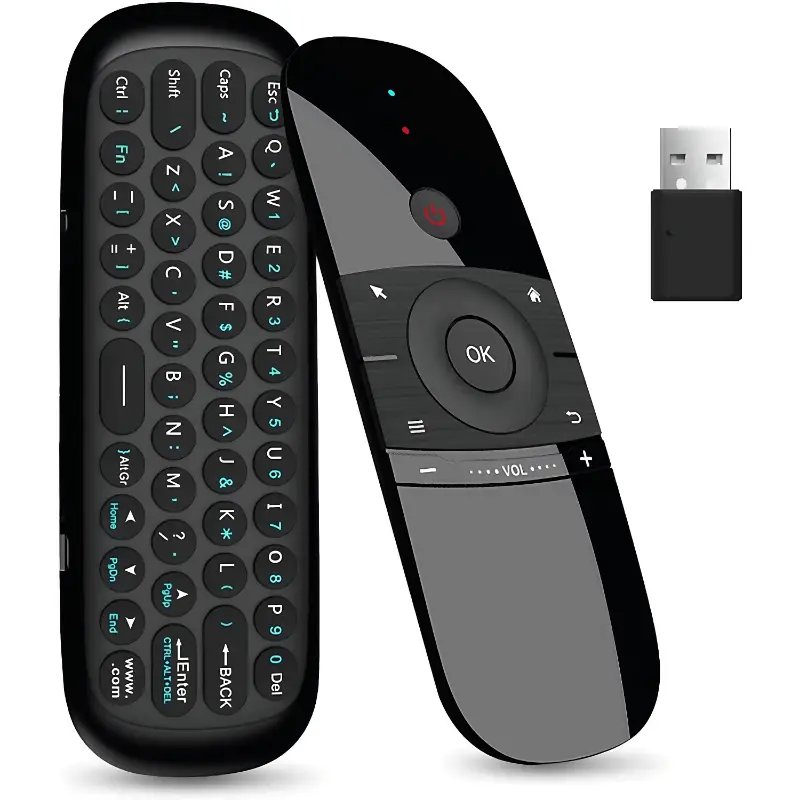 Air Mouse, Wireless Keyboard and Air Mouse 2.4GHz Connects to Air Remote Control Keyboard and Mouse, Compatible with Android TV Boxes/PCs/Smart TVs/Projectors/HTPCs/PC/TV| Double-Sided Motion-Sensing