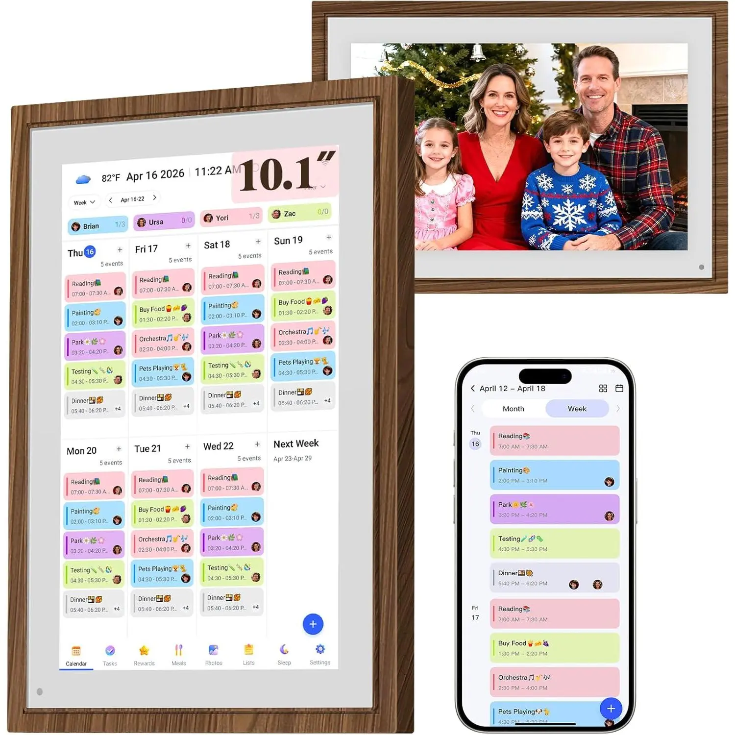 10.1" Digital Calendar Wall Touchscreen Smart Family Calendar | Easy Sync Google/iCould,No Subscription,Chore Chart,Digital Planner,Gift For Women,Digital Picture Frame