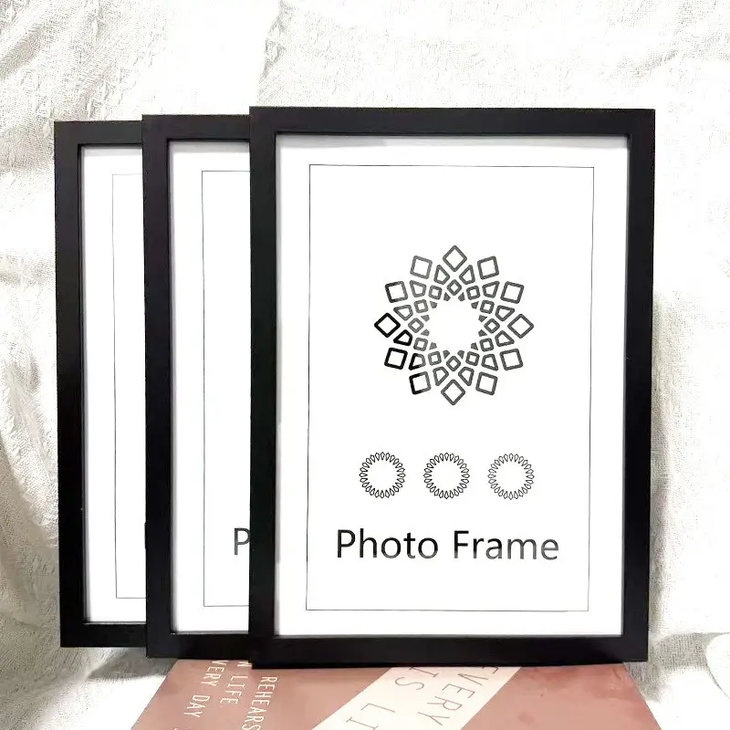 3-Pack 8x10 Wooden Photo Frames with Matting, Display 6x8 or 8x10 Photos, Picture Frames for Wall & Desk Decor for Home and Office