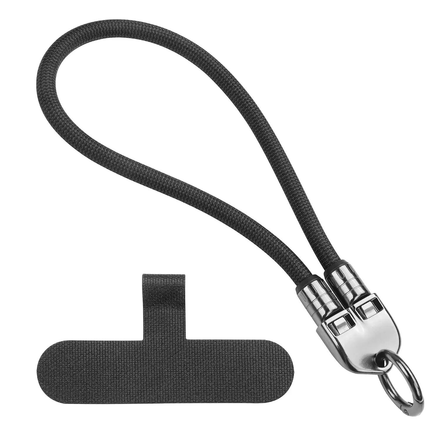 240W USB-C  Phone Wrist Strap Lanyard -   & Multi-Function Design Durable Braided Cord (Black)