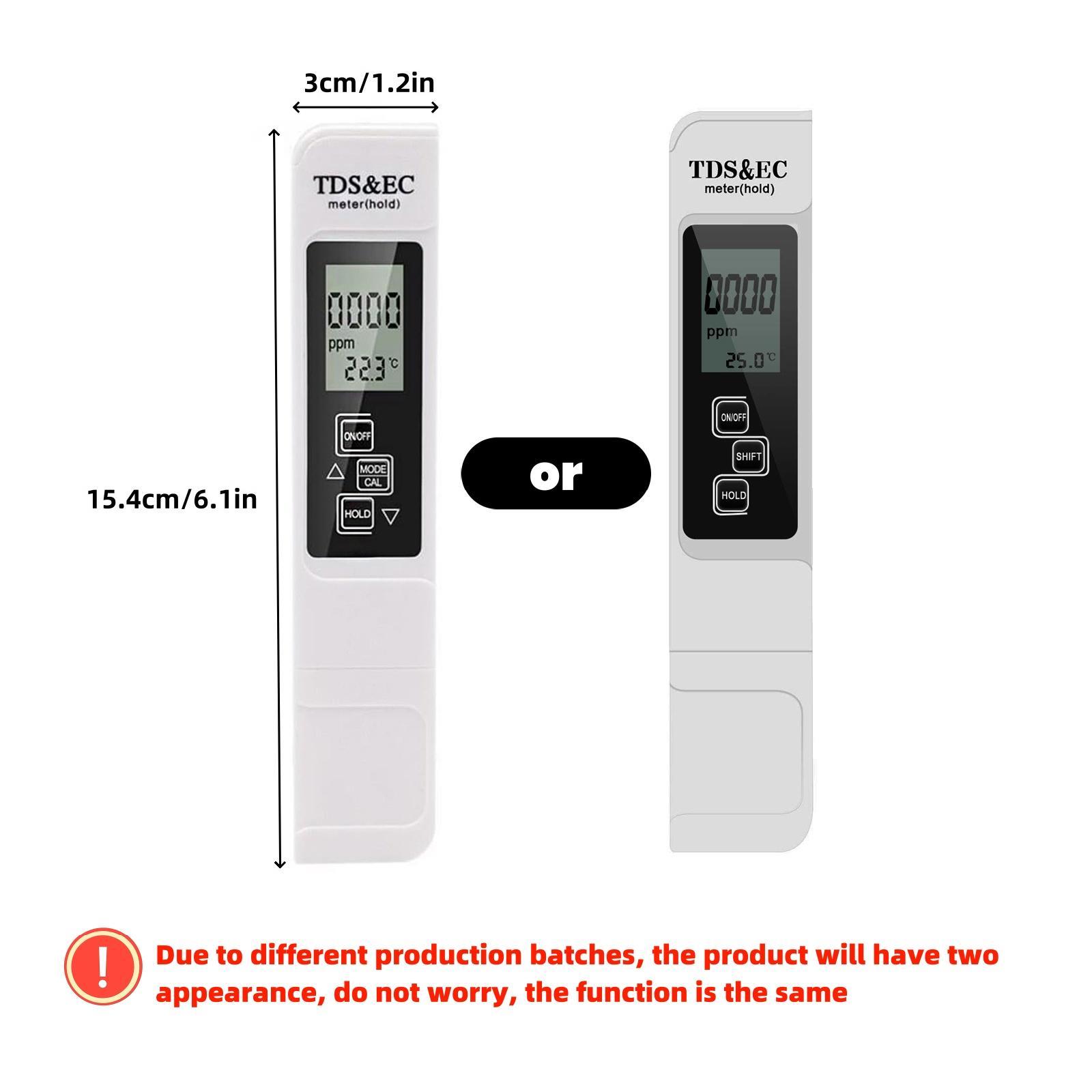 3 in 1 Water Quality Tester, Automatic Closing Digital Water Quality Tester with Water Quality TDS/Conductivity EC/Temperature Value Display