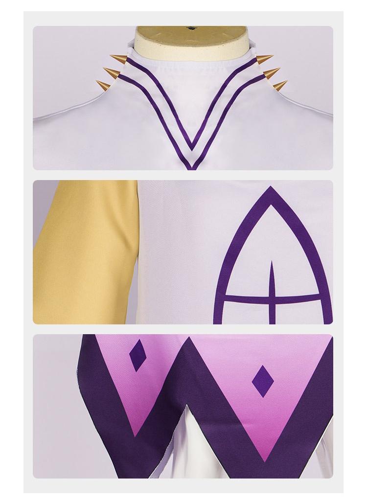 Angel Exorcist Adam Cosplay Costume Full Set, White Robe Wing Outfit for Halloween Carnival Comic Con Theme Party Role Play Dress Up for Adult Men