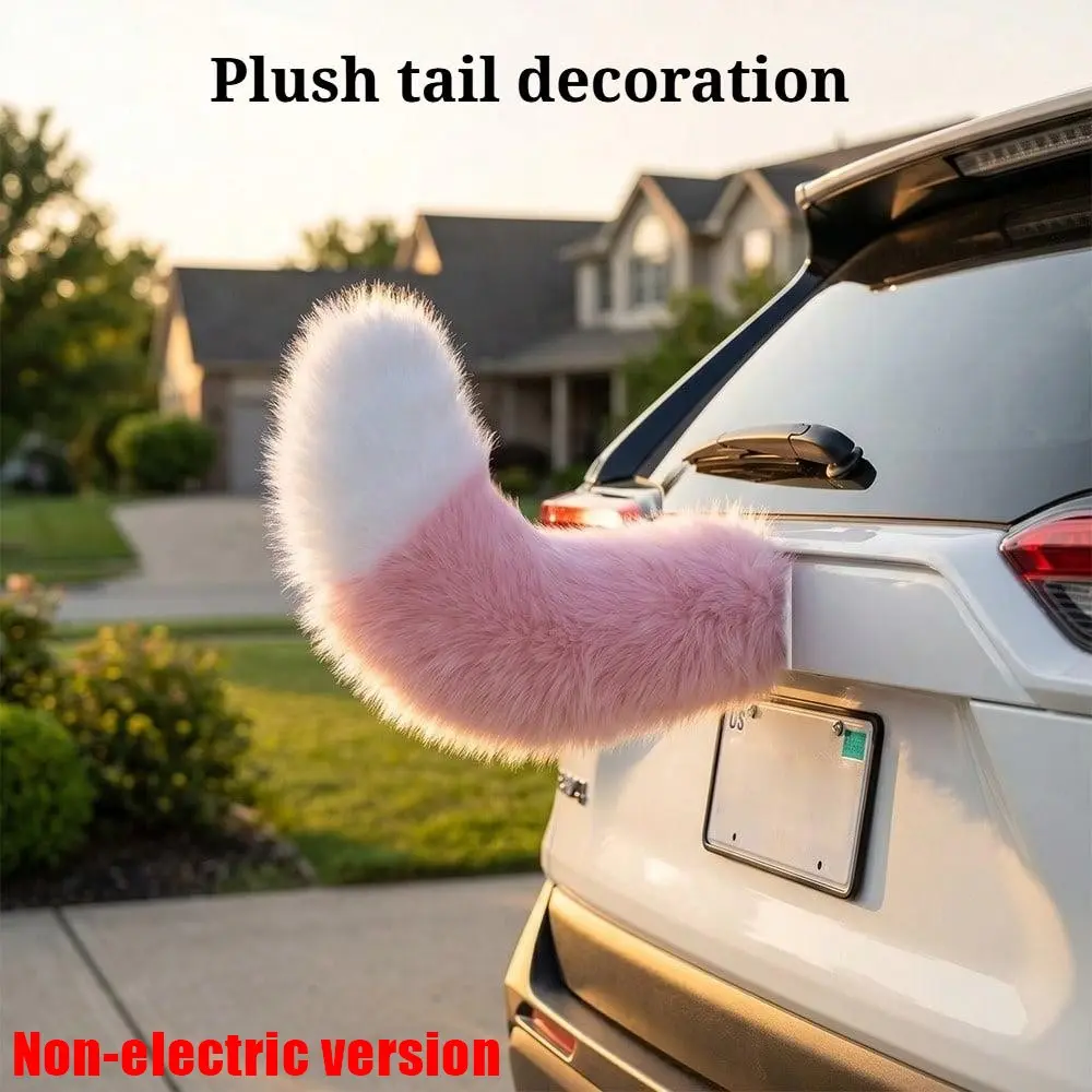 Plush Car Rear Decoration Wobble Tail, Automotive Motorcycle Modification Accessory, Stylish Decorative Piece for Vehicles, Car Decorations, Automotive Decorative Accessories