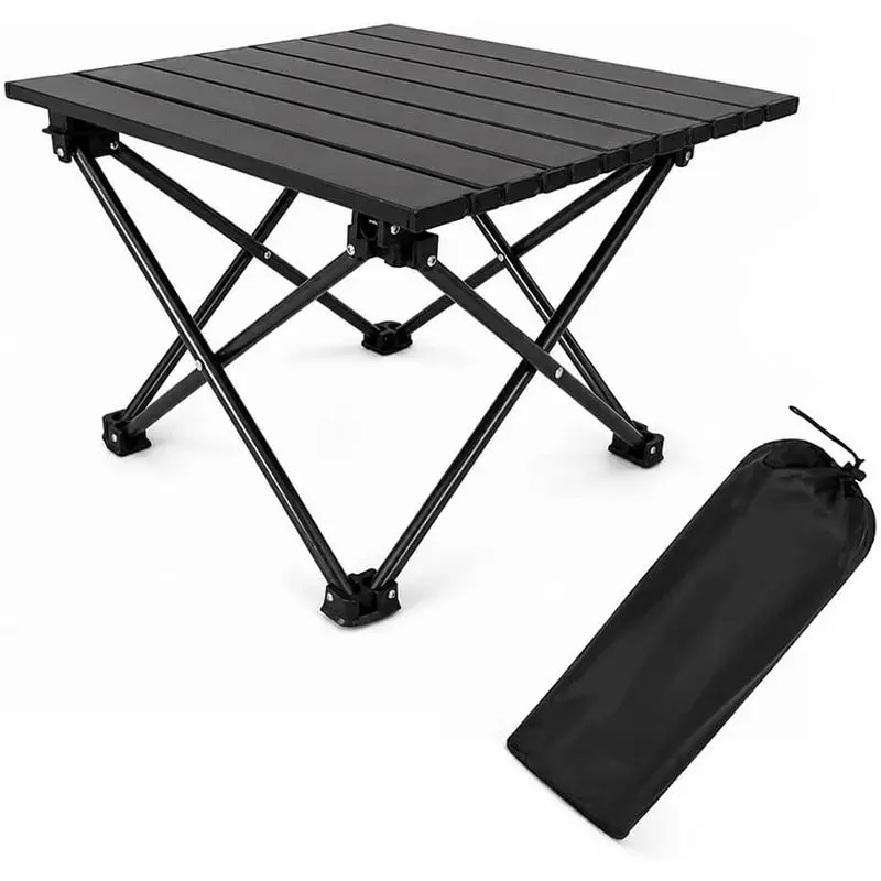 37.4inch Foldable, sturdy, and durable outdoor table--multifunctional roll-up rectangular folding table.Lightweight, safe outdoor dining table, suitable for multi-person picnic activities, lightweight dining table