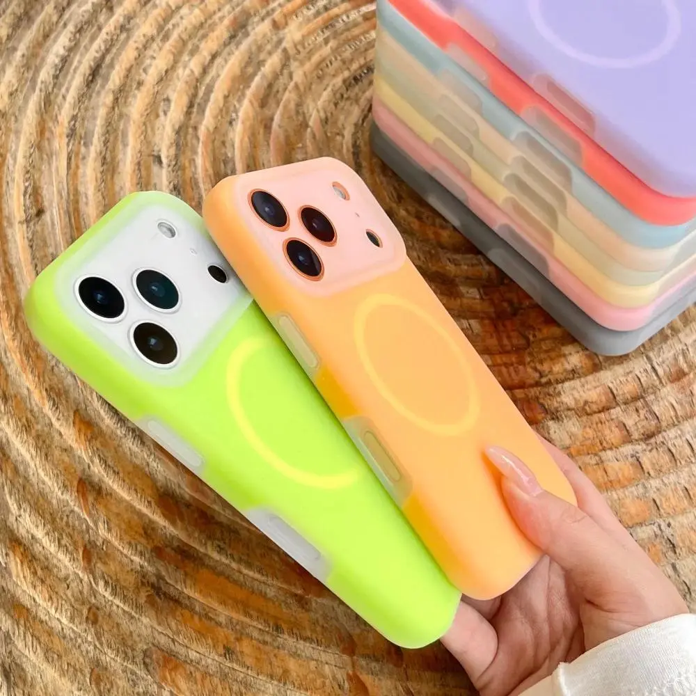 MagSafe Magnetic Phone Case for iPhone Series - Jelly Texture Multi-Model, Shockproof Liquid Silicone, Fashion Fluorescent Pink, Cute Minimalist Summervibe Dopamine Candy Cover with Accessories (Fits iPhone 17 Air,16,15,14 Plus,13 Protector,12,11 Pro Max)