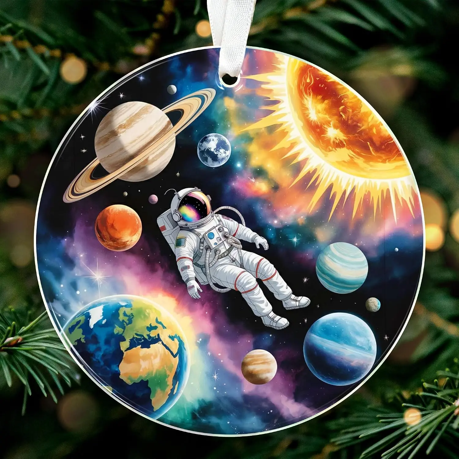 Astronaut Christmas Ornament 2026, Universe Space Ornaments for Tree |  and Solar System Ornament for Astronomy Lovers, , Men, Women, Science Fans - Galaxy Themed  Xmas Decor