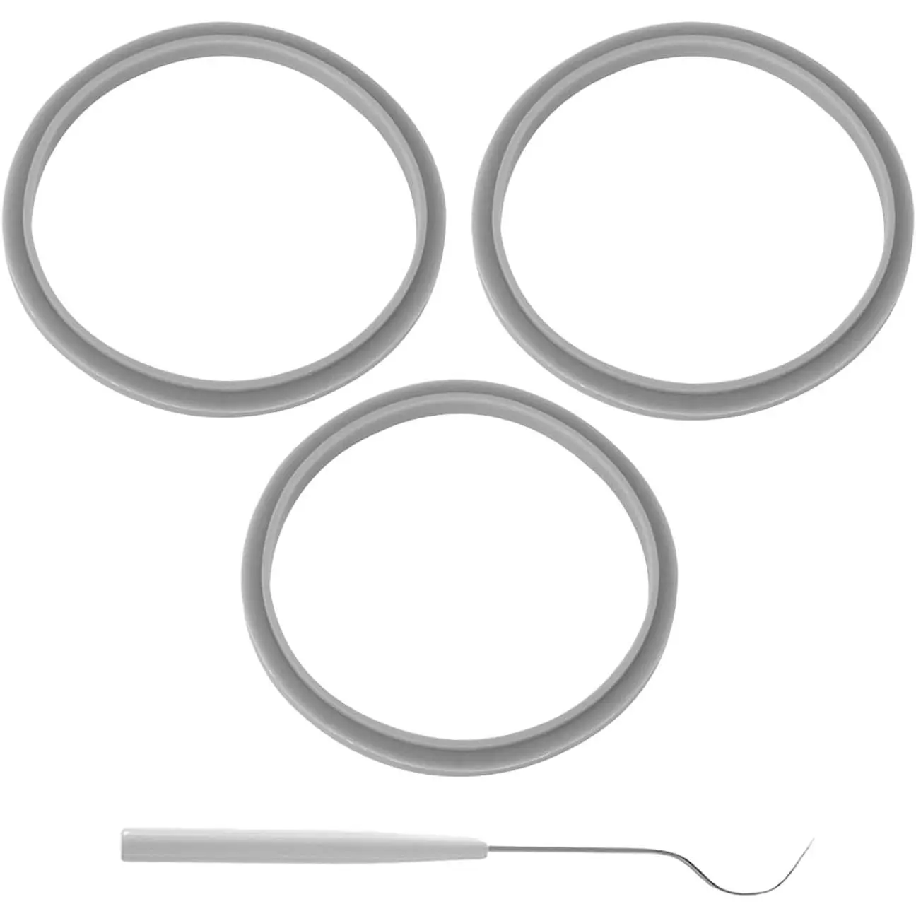 3-Pcs Sealing Gaskets Replacement Parts for NutriBullet 600w/900w Blenders Extractor Blade, 3 x Rubber Gasket, 0.235 in (Lip), 3.2 in (Inside Diameter), 100% Leak Proof