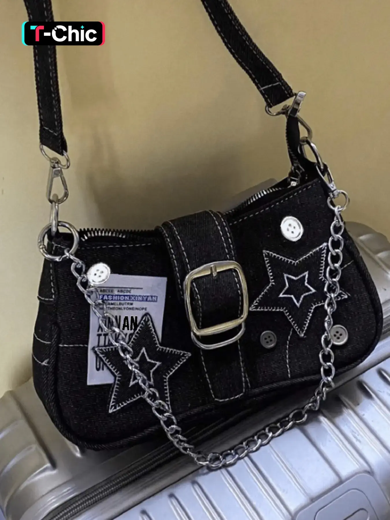 Women's Fashionable Shoulder Bag, Casual Versatile Star Pattern Shoulder Bag for Daily Used, Trendy All-match Commuter Bag, Stylish Crossbody Bag, Fashion Crossbody Handbag, Chain Crossbody Bags