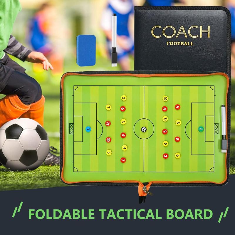 Soccer Coaching Board,  Soccer Tactics Strategy Board, Erasable Coaches Clipboard with  and Marker Pen,   Equipment for Teaching and  Plan