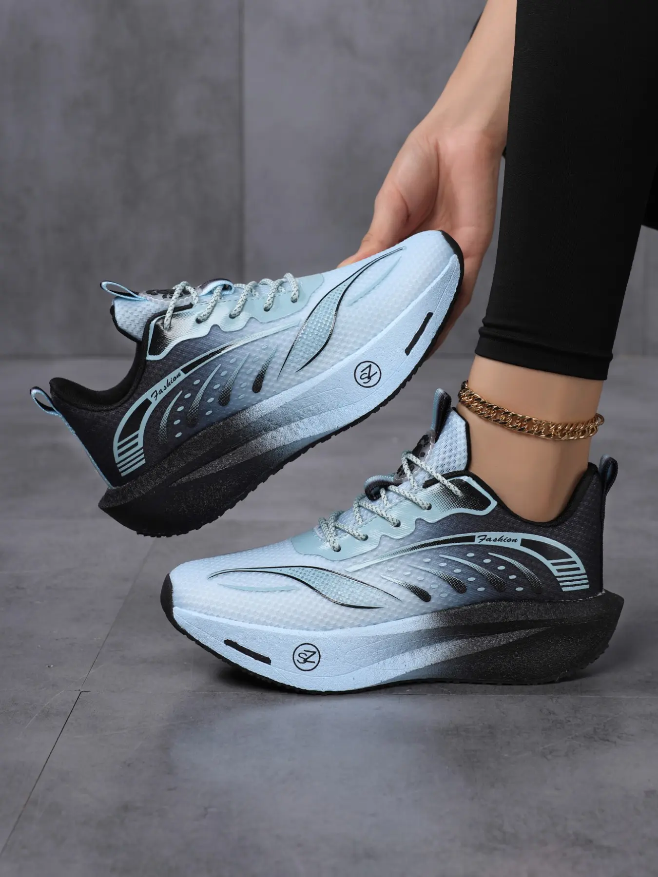 Women's Sport Shoes, Lightweight Breathable Casual Fashion Sneakers, Comfortable Elegant Lace-Up Outdoor Running Shoes, All Seasons