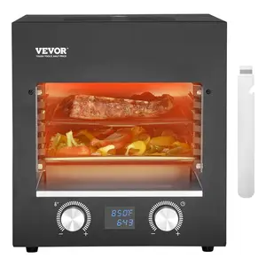 VEVOR Electric Steak Grill, 1800W Smokeless Infrared Electric Broiler, 1450F Stainless Steel Steak Cooker with 6-Tier Adjustable Rack, Electric Infrared Grill for BBQ, Toast, Grill, Indoor