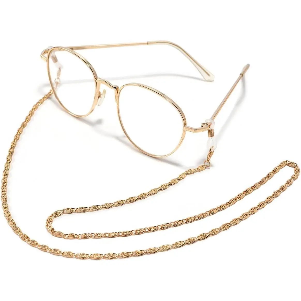 Eyeglasses Chain Metal Eye Glasses Holders Around Necklace for Reading Glasses Sunglass Beaded Chains for Men Women