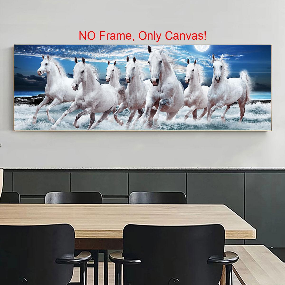 Running Horse Pattern Canvas Poster without Frame, 1 Count Creative Animal Canvas Painting, Wall Art Decor for Home Living Room Bedroom Office