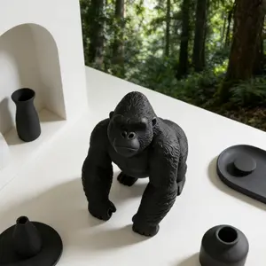 Multicolor Flame Gorilla Monkey 3D Puzzle Ornament, Perfect for Home Office Decor, Party Decoration, Ideal Gift for Holidays