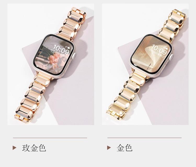 Metal Apple Watch Band with Butterfly Buckle – Sugar Cube Style Women’s & Unisex iWatch Strap for Series 7–10