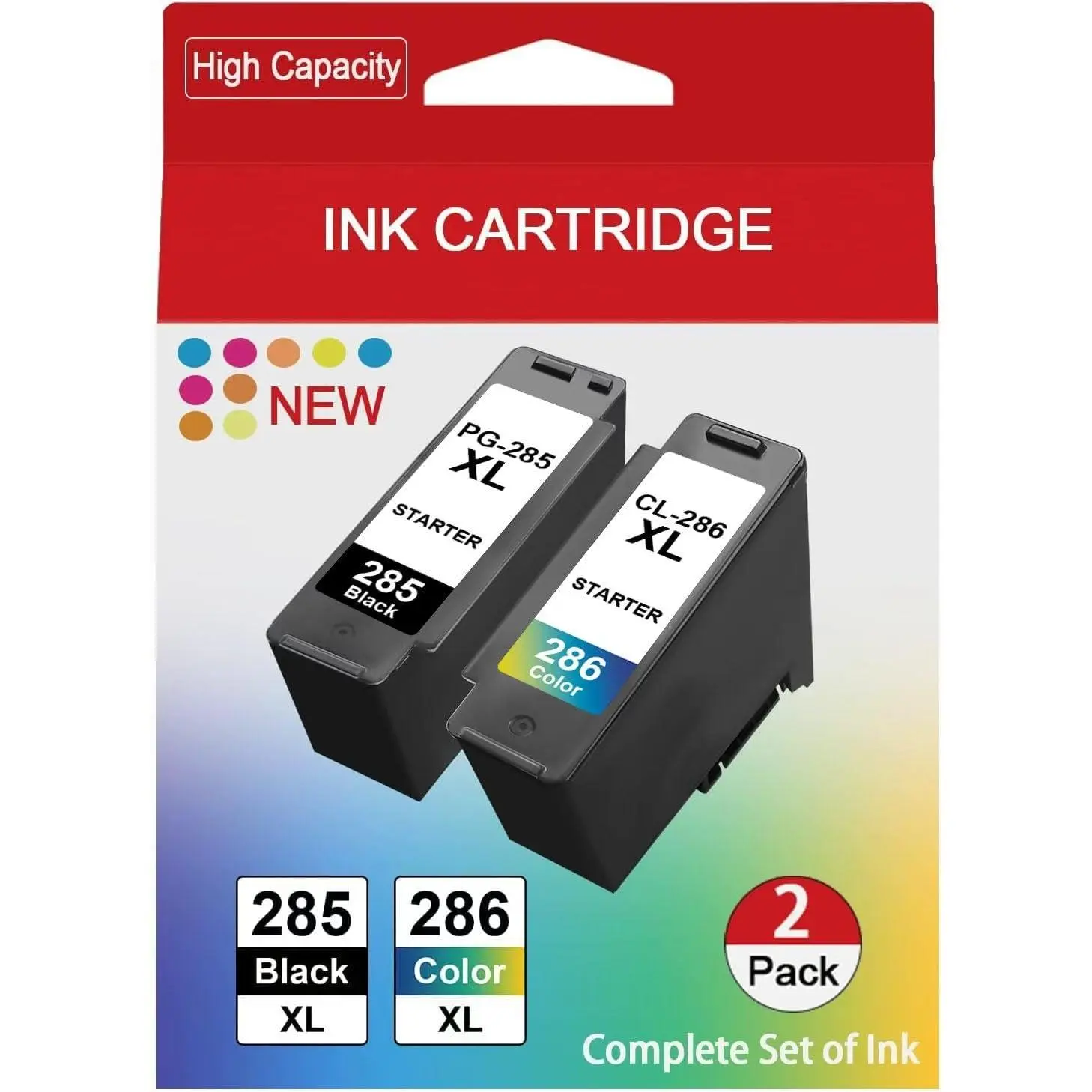 PG-285 XL CL-286 XL Ink  2-Pack (Black, Tri-Color) | Compatible with  PG-285 CL-286 XL Ink Value Combo Pack Compatible PIXMA TS7720 TR7820 TS7722 TR 7820 TS 7720