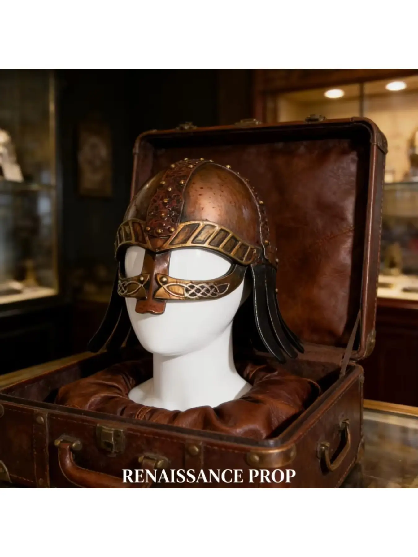 Medieval Renaissance Viking Helmet Vintage Design Cosplay Costume Prop for Party Stage Performance