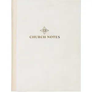 - Selah Church Notes Journal -  Foil Cover, 5.1" x 7.8", 52 Sheets / 104 Pages, Guided Sermon Notebook with Scripture & Reflection Prompts, Paperback