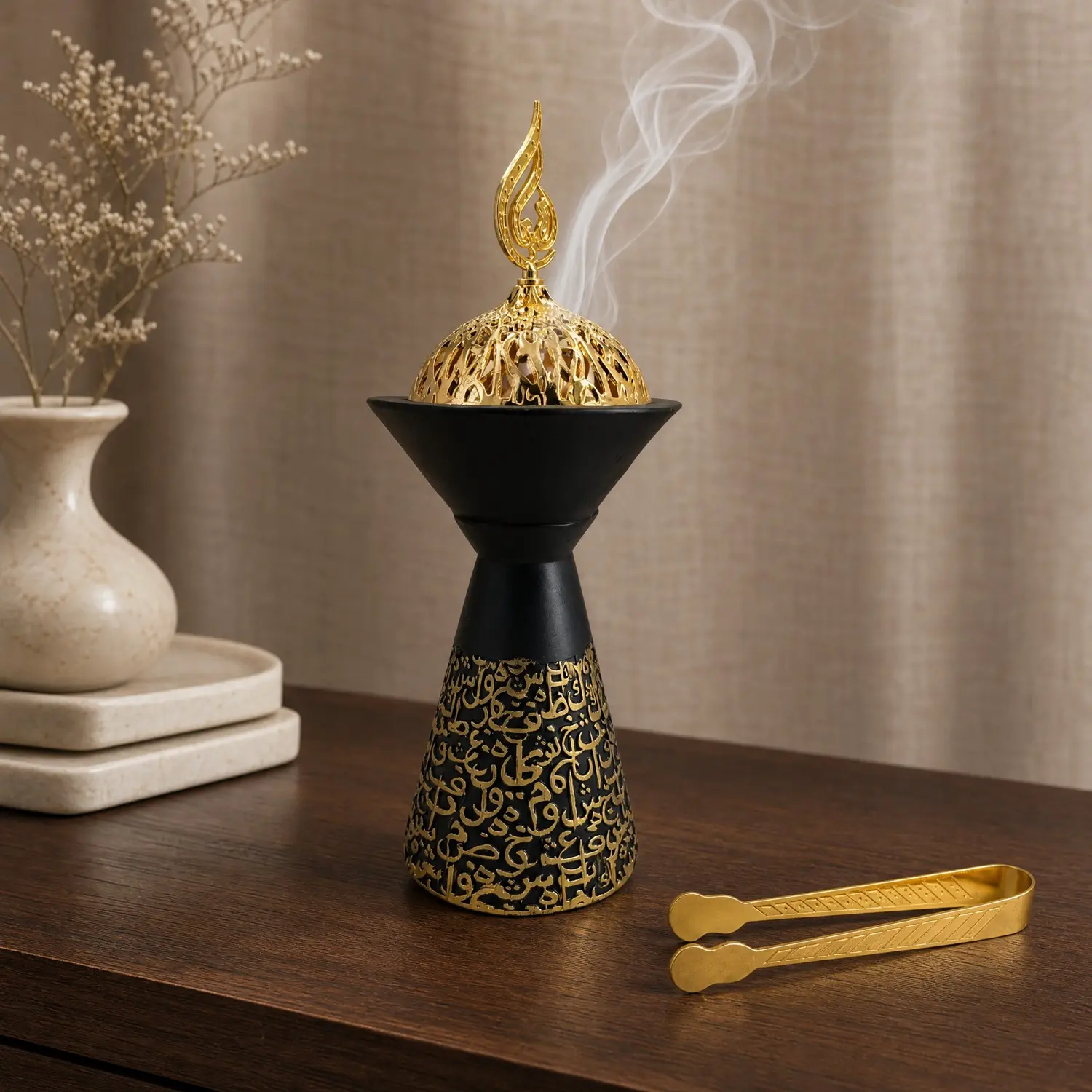 Conical Incense Burner with Heat-Resistant Tong, Home Fragrance Diffuser, Yoga, Office, Prayer Room Aromatherapy Decor, Home Fragrance Products