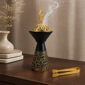 Conical Incense Burner with Heat-Resistant Tong, Home Fragrance Diffuser, Yoga, Office, Prayer Room Aromatherapy Decor