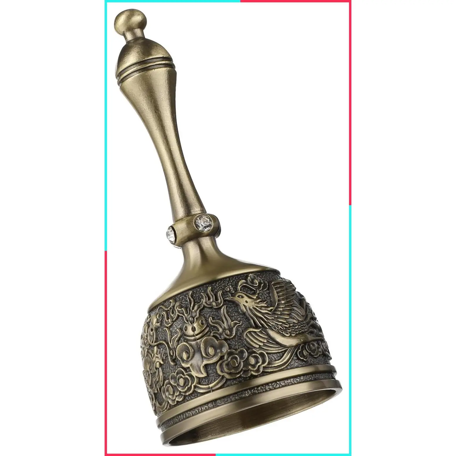 Brass Hand Bell - Loud Dinner Call Service Bell for Meditation, Seniors Bedside, Classroom & Musical Teaching