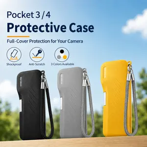 Protective Storage Case Compatible with DJI Osmo Pocket 3/4, Hard Shell Travel Carrying Case with Soft Silicone Lining, Shockproof Anti-Scratch Organizer for Camera, Filters and SD Cards