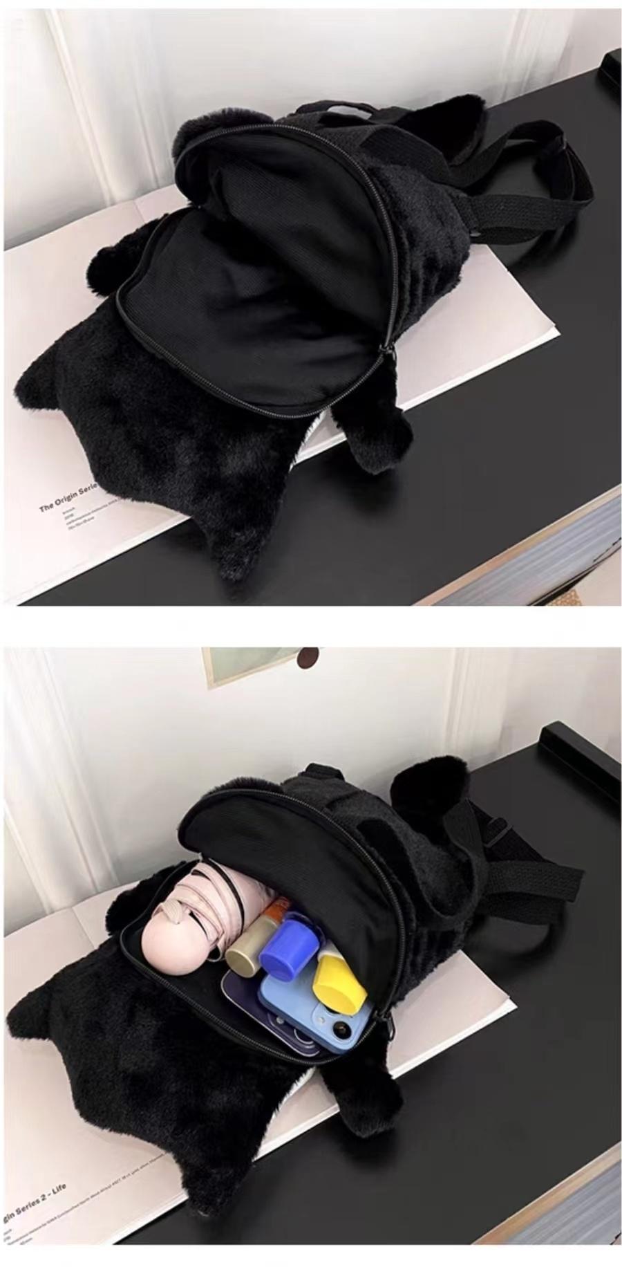 Y2K Novelty Cute Plush Backpack Cool Gothic Knapsack Harajuku Girl Street Personality Backpacks Fashion Women's Travel Rucksacks