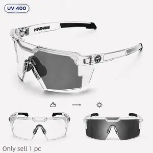 Photochromic Active Sports Glasses - Lightweight UV400 Cycling Sunglasses with Anti-Slip Nose Pads,Protective Outdoor Eyewear for Running,Hiking,Fishing & Riding