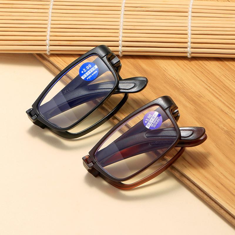 Folding Reading Glasses With Box Anti-blue Light Men Women Portable Spectacles Eyewear Unisex TR90 Glasses Diopter +1.0 To +4.0