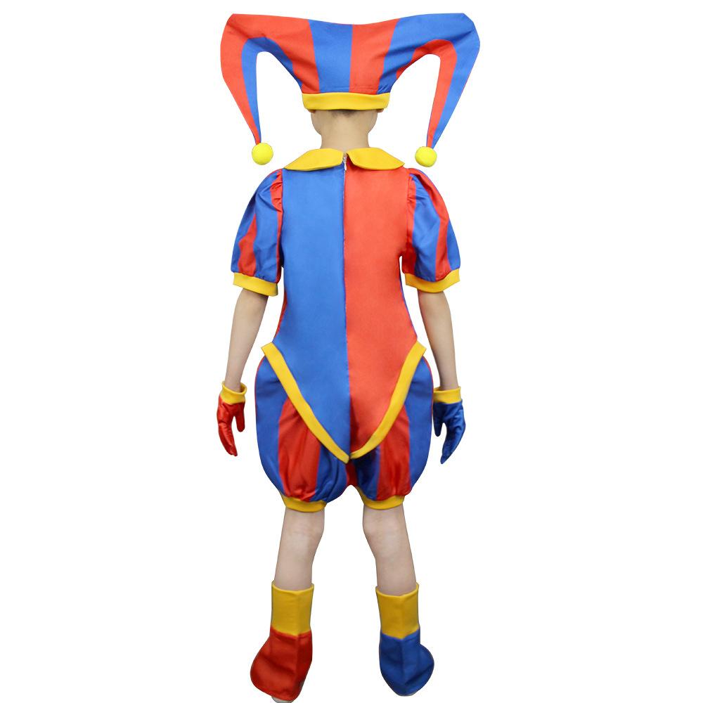 Magical Digital Circus Cosplay Costume Pomni Jumpsuit Halloween Clown Outfit