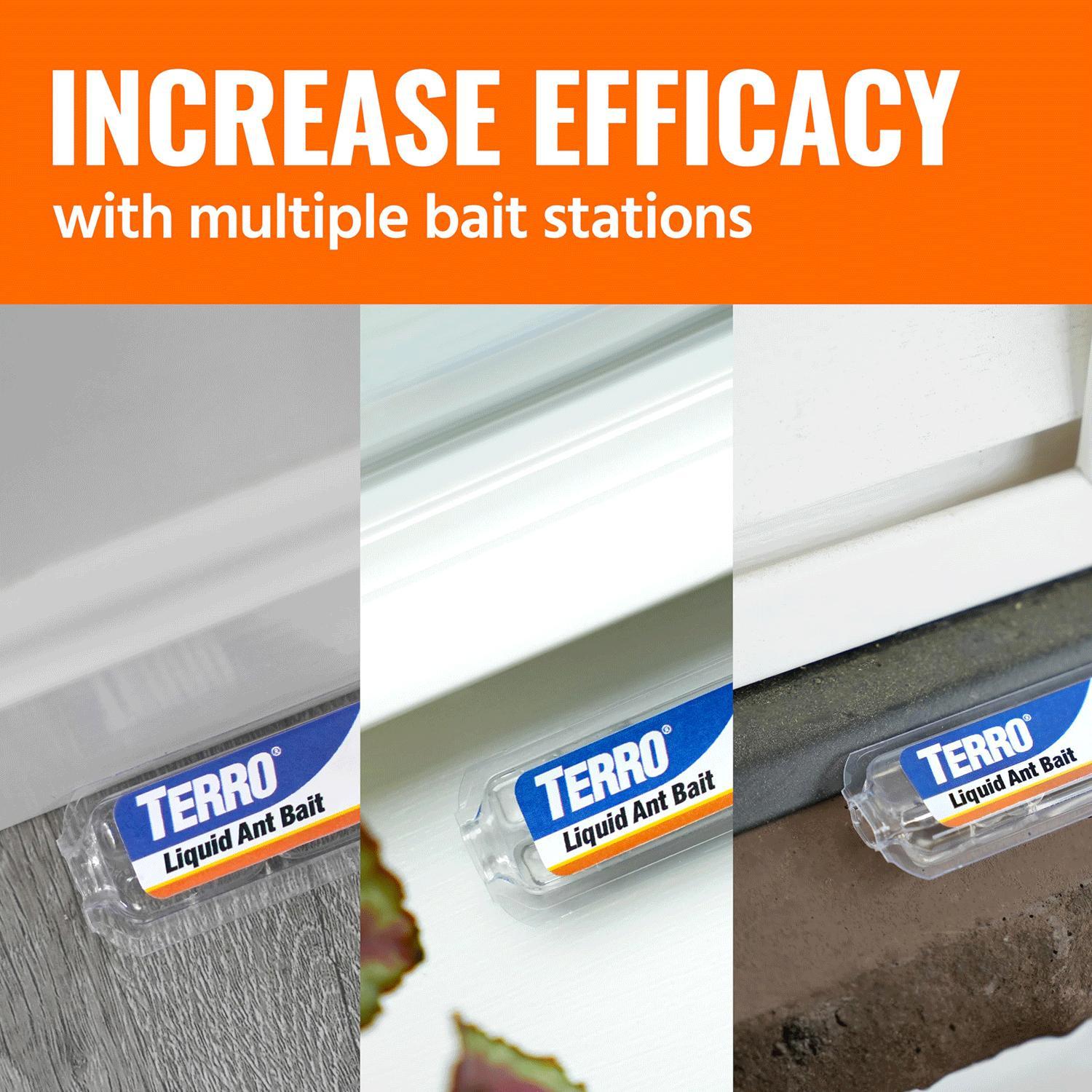 Terro Ant Killer Bait Station T300b, Effective Indoor Ant Control, Liquid Bait Eliminator, Quick-Acting Ant Trap Solution, 6 Count Stations