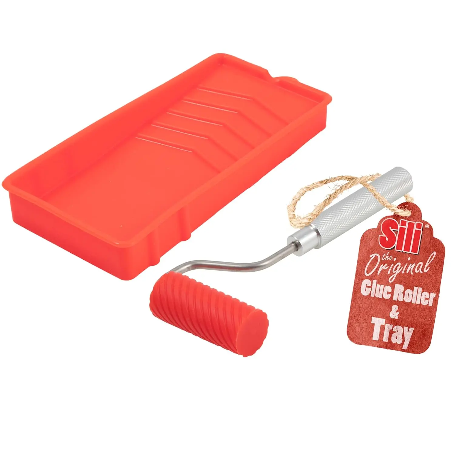Silicone Glue Roller with Applicator Tray, for Adhesive Application, Craft and Repair Tool