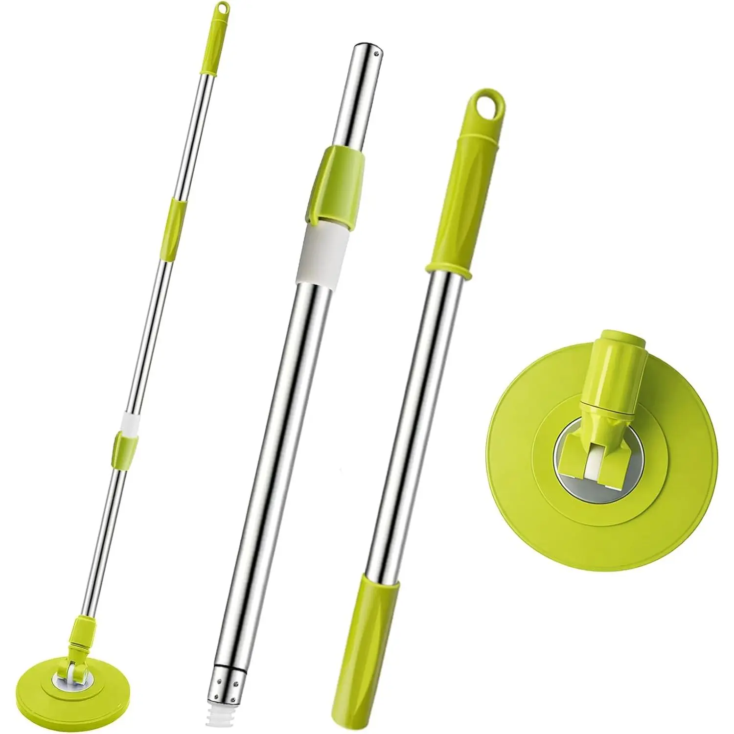 360 Degree Rotating Telescopic Spin Mop Replacement Handle, Universal Mop Pole Stick for Mop Head, Ideal for Home and Household Cleaning