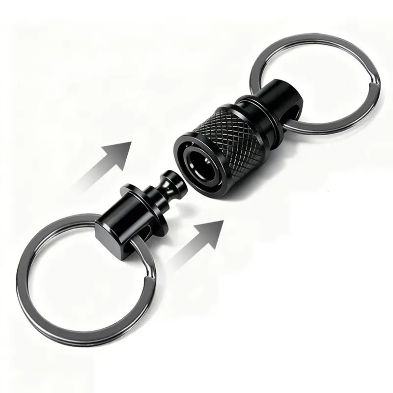 Quick Release Keychain, Detachable Metal Key Ring with Swivel Connector, Lightweight Alloy Keychain Accessory for Men and Women, Fashionable Alloy Keychain