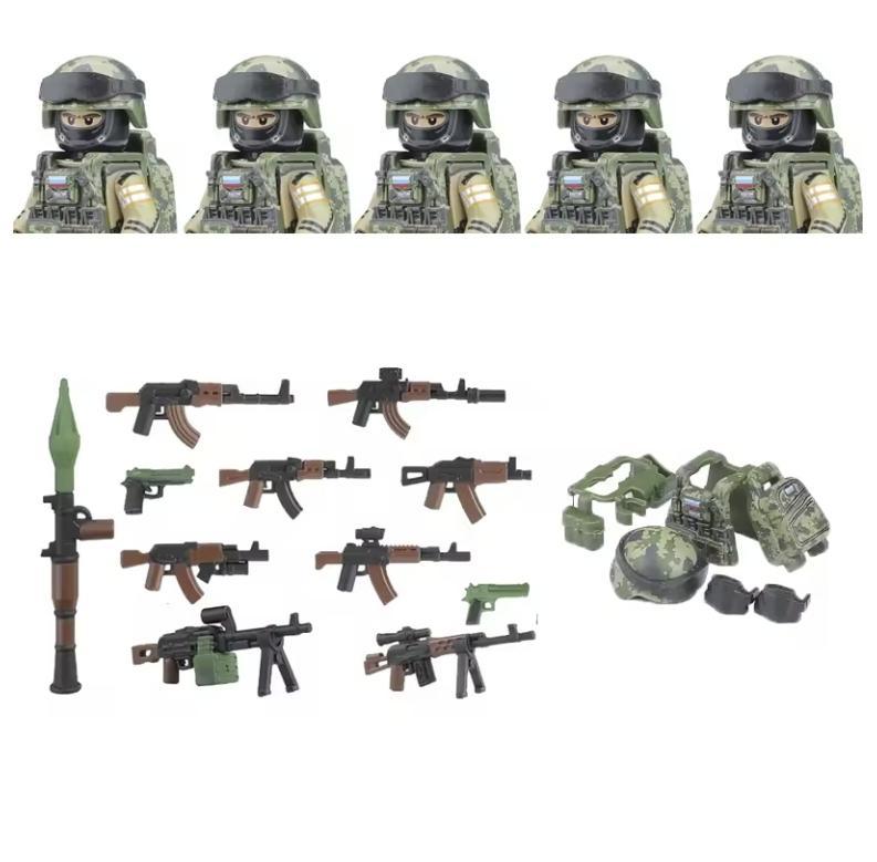 WWII Military Soldier Building Blocks Figures UK USA Soviet Accessories SWAT Special Forces FSB Helmet Shield Gun Gift Toys Z005 popular