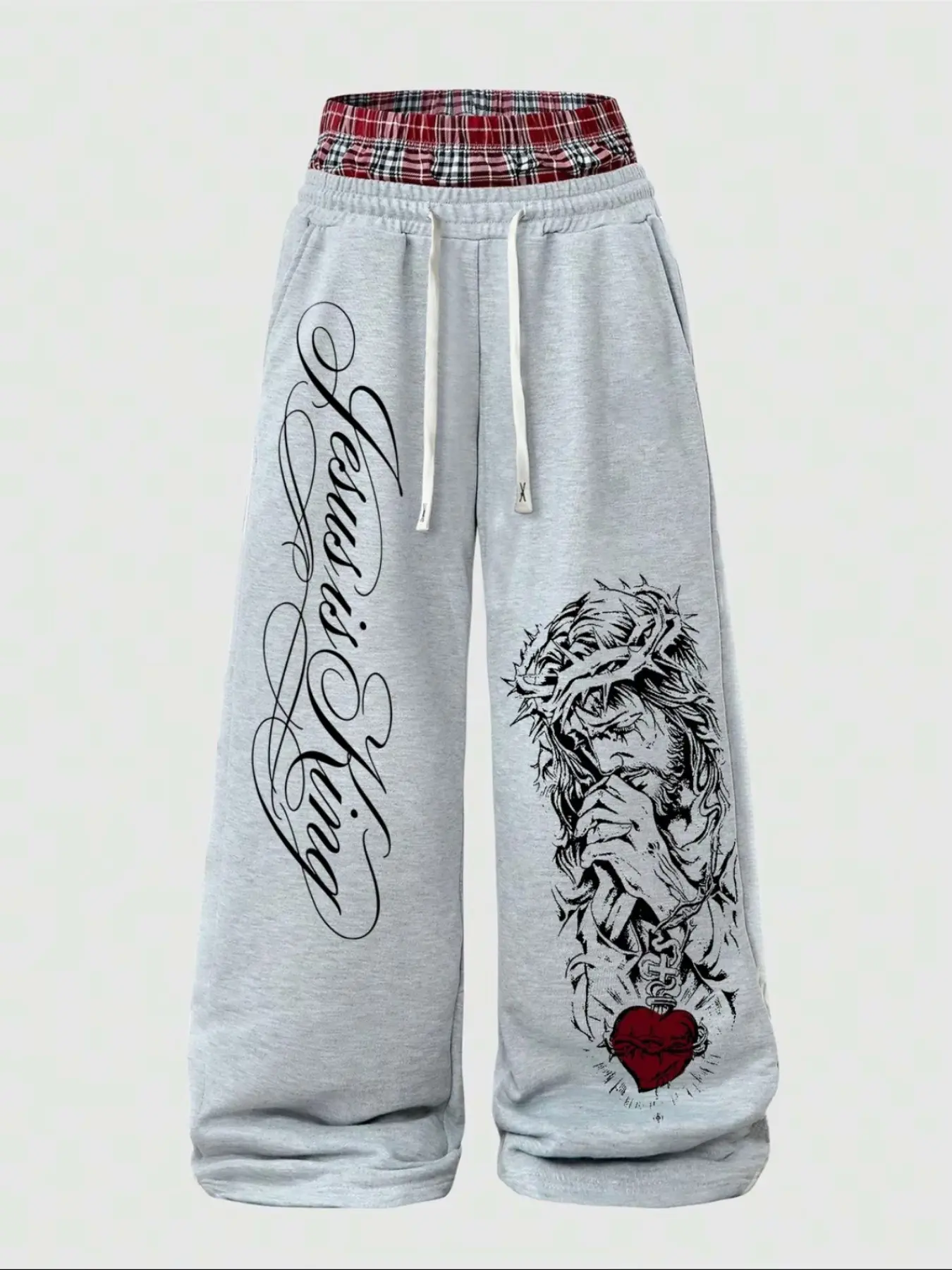 Unique Art Print Pants, Loose-Fit Wide Leg Design, Comfortable Fabric, Perfect for Street Style & Short Videos, Spring & Fall Fashion
