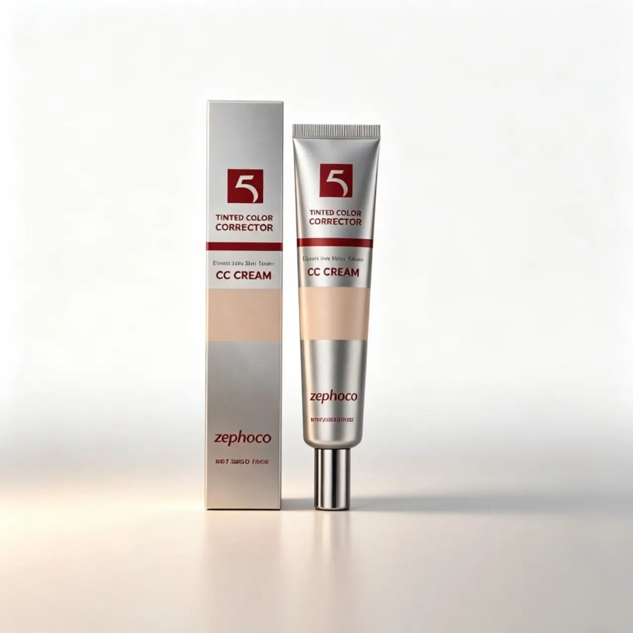 Zephoco Hydrating Bright Concealer Cream, Thin Soft Matte Texture Seamless Adherent Sweatproof All-Day Stay Natural Even Skin Tone Cheek Facial Concealer Cosmetic