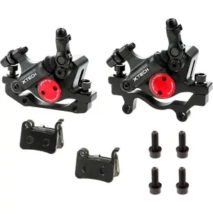 Line Pulling Hydraulic Disc Brake Calipers Mechanical Disc Brakes for MTB Mountain Bike E-Bike and Electric Bike 2PCS Front/Rear Black