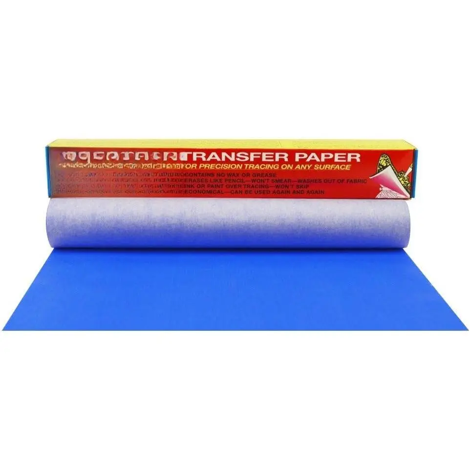Paper Corp Wax Free Transfer Tracing Paper - Blue - 12 Inches x 12 Foot Roll