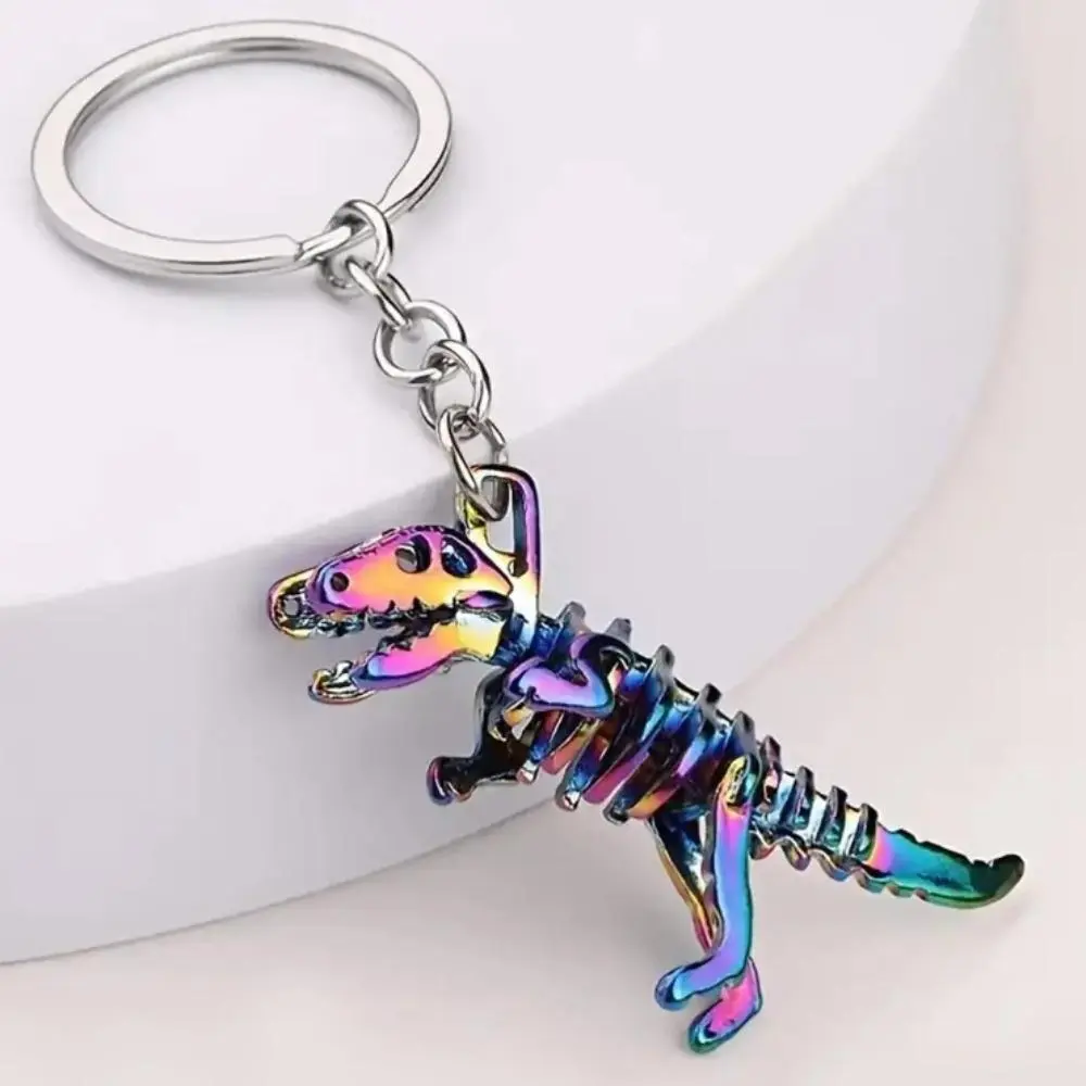 Dinosaur Skull Keychain, Durable Alloy Creative Charm, Compact Collectible Unisex Accessory for Car Keys & Bags, Collectibles, Compact Size, Animals, Split Ring, Portable Size, Skeleton Form, Cute Skeleton