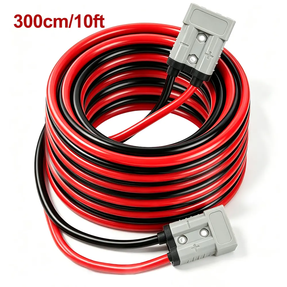 50A Pure Copper SB50A Connector Plug with Wire - Double Quick Anderson to Battery Harness Extension Cable, Fixed Pair Power Transfer Connectors for RV, Electric Forklifts