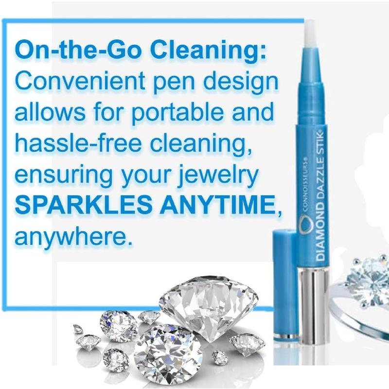 Dazzle with Brilliance: 1050 Diamond Dazzle Stik with Gold & Silver Jewelry Polishing Cloth Cleaner - Ultimate Jewelry Shine