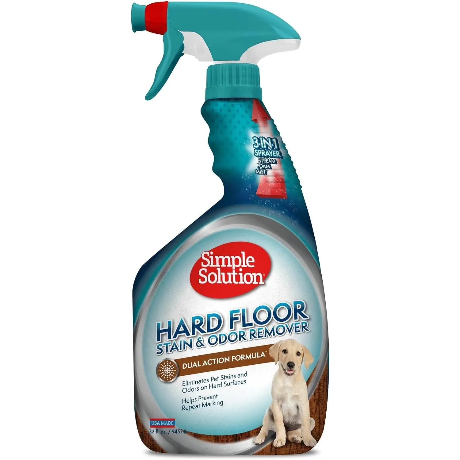 Simple Solution Hard Floor Dog Stain & Odor Remover, Enzyme Cleaner, 32oz