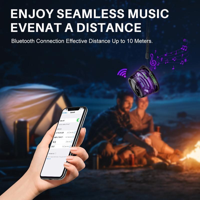 G200 Mini Tool Box Bluetooth Speaker, BT 5.3 Fast Pair, Magnetic Mount, RGB Lights & AUX, Portable Compact Metal Design with Transparent Lanyard, Clear Audio for TikTok Live & On-the-Go Music Lovers